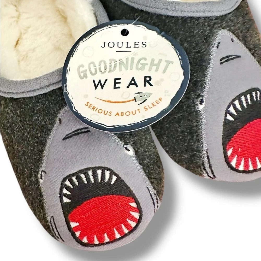 Joules | Shark Appliqué Slippers (12/13) 🦈
